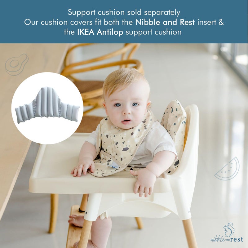 Nibble and Rest Highchair Cushion Cover for Inflatable Cushion, Compatible for IKEA Antilop Highchair,Accessories Stain-Proof and Wipeable Cover (Cushion NOT Included)(Earthyterrazzo) - Image 3